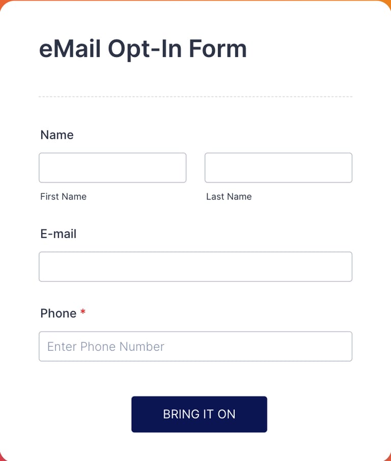 email opt in form