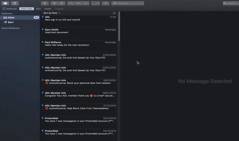 Apple MAIL email client