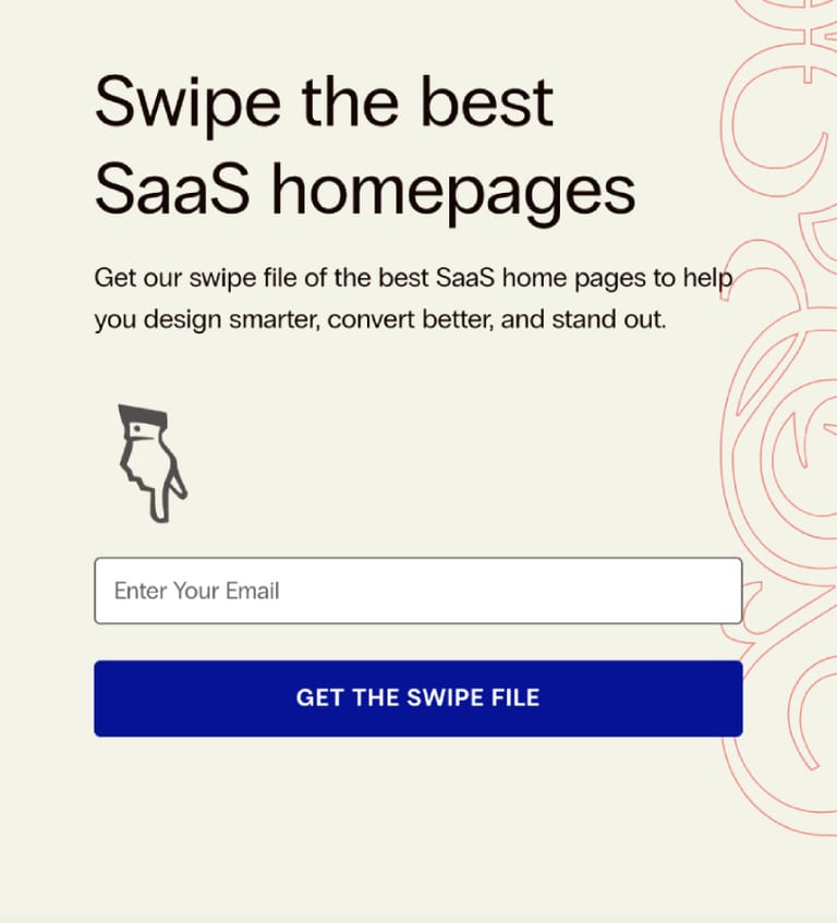 Opt-in email form example