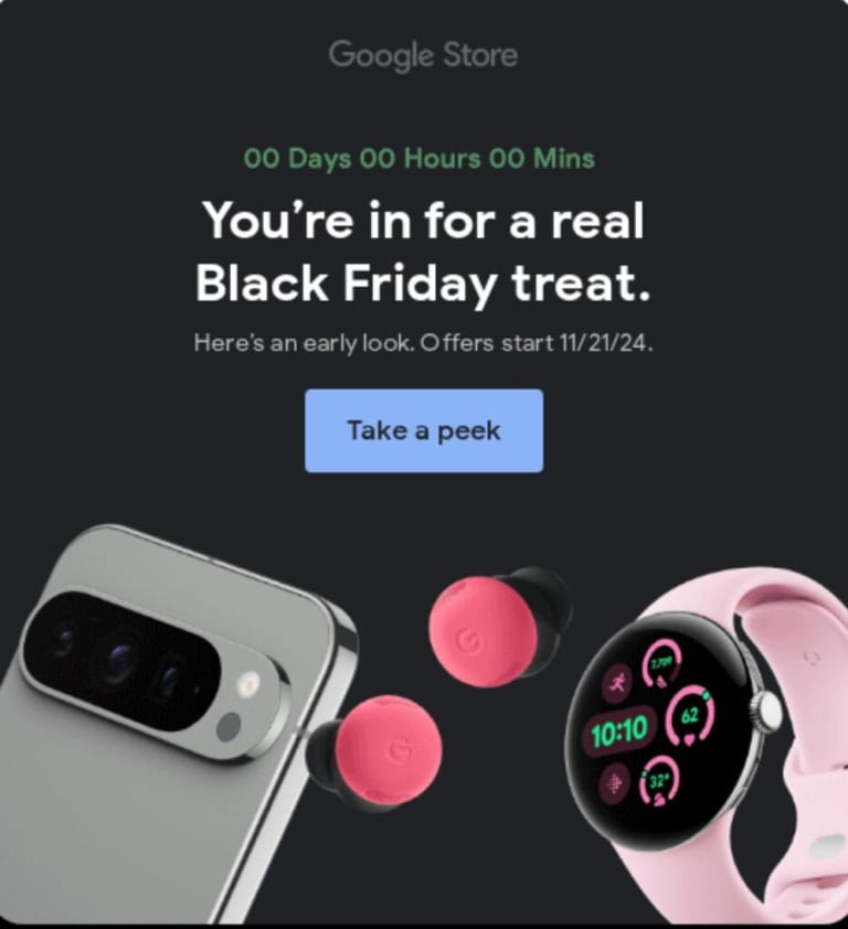 example of black friday email banner