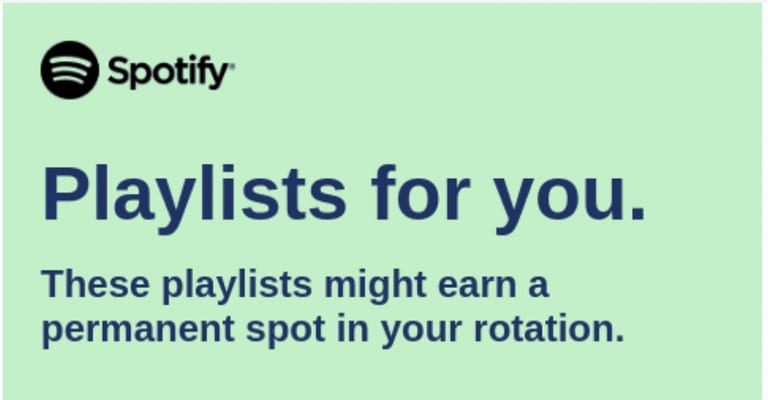 Image of Spotify Playlist email header design
