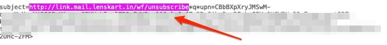 List unsubscribe URL method