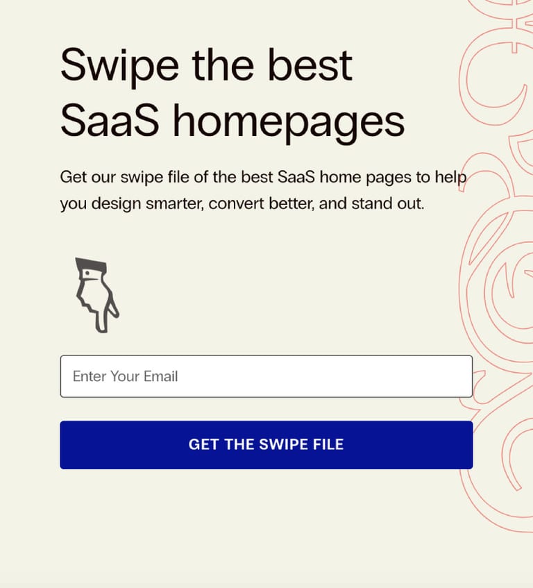 Opt-in email form example