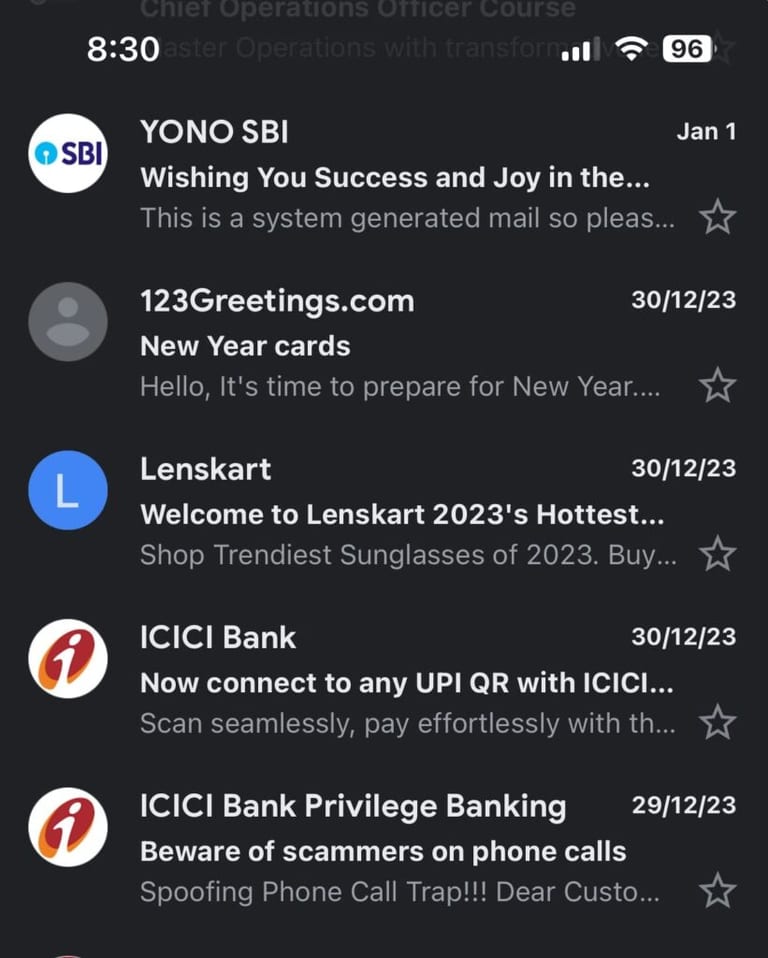 Gmail on iPhone