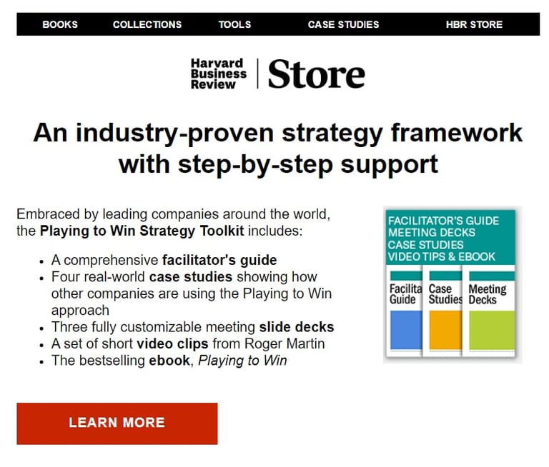 HBR Direct email promotion