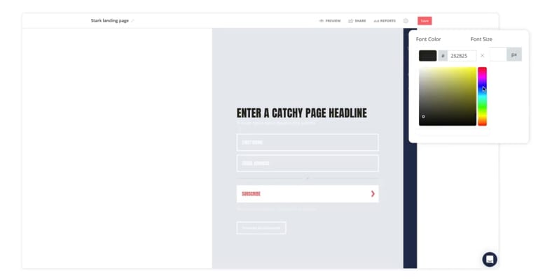 ConvertKit landing page builder
