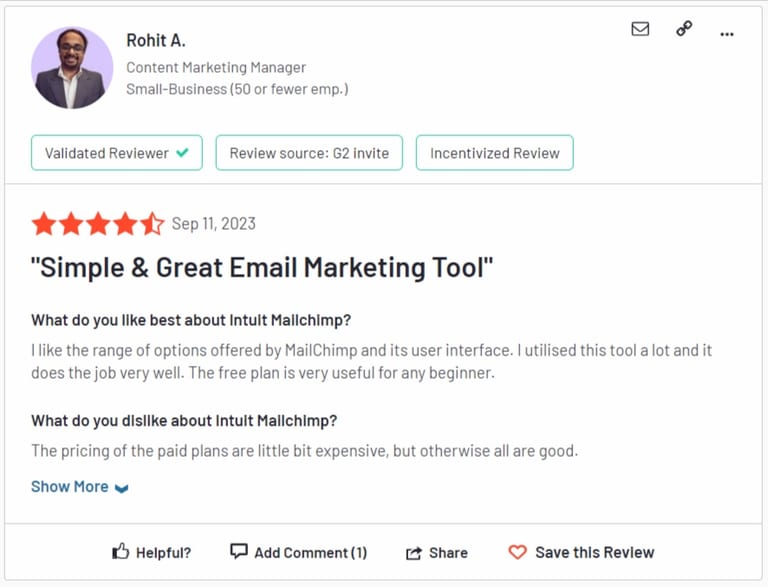 mailchimp review - simple and great
