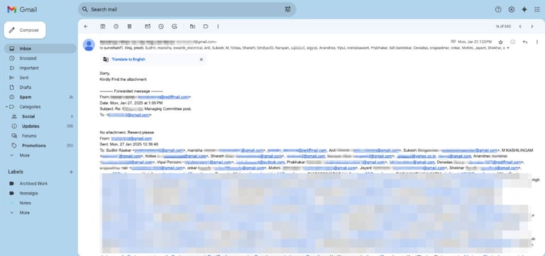 Badly forwarded email