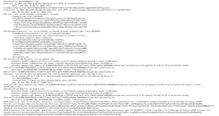 Email header
