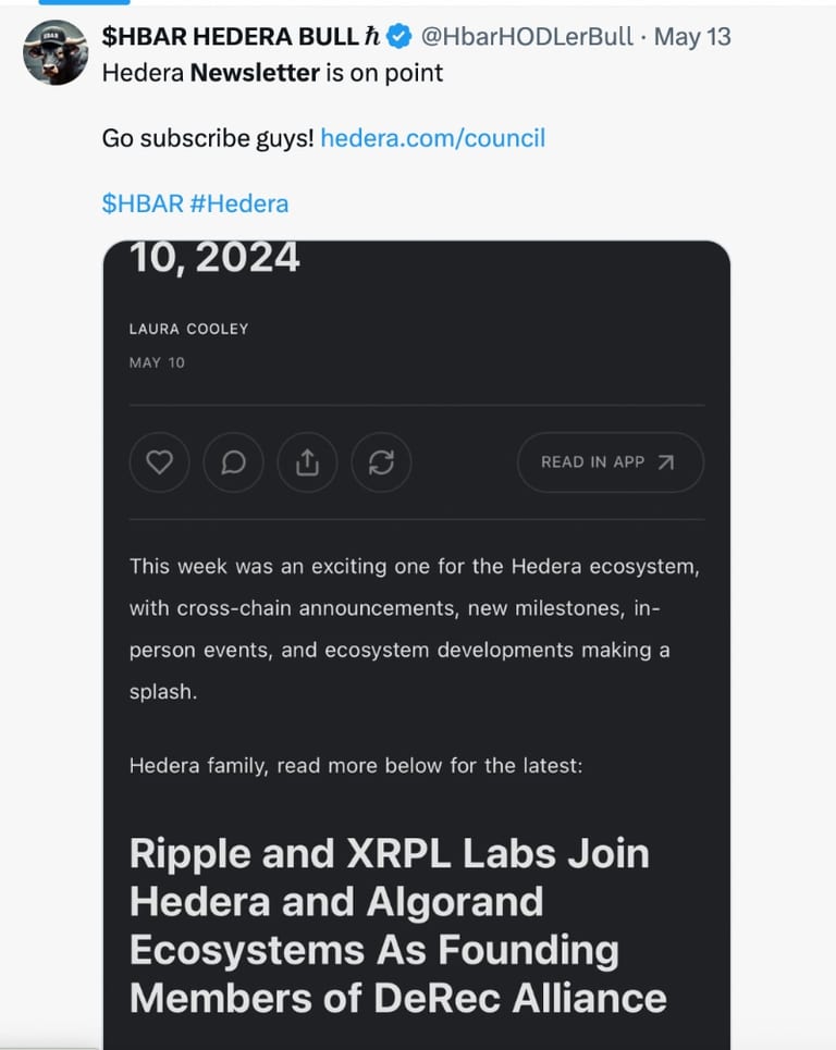 Social media newsletter promotion example