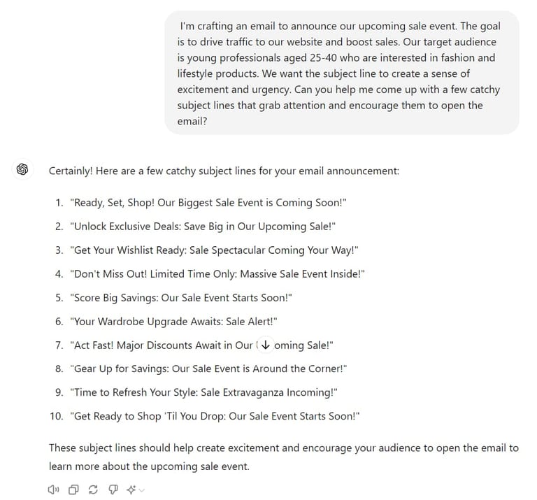 advanced email subject lne chatgpt prompt