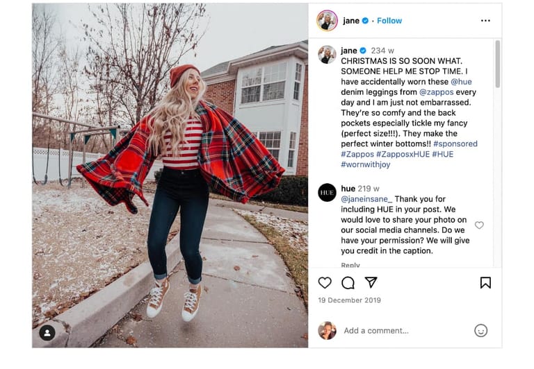 Hue testimonial advertising example
