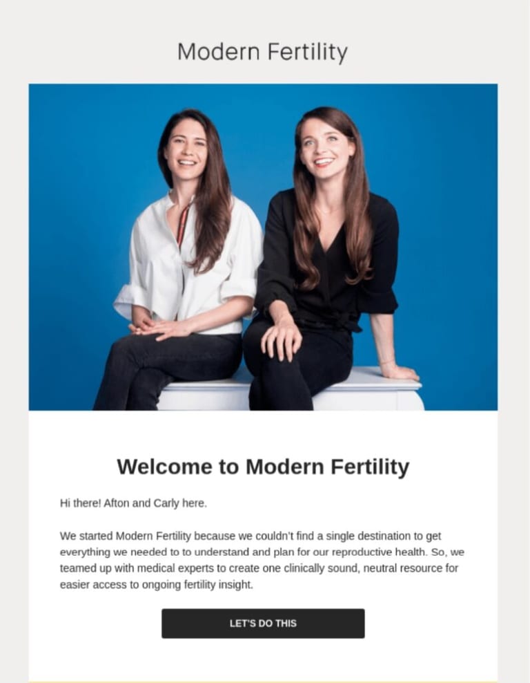welcome email example in healthcare
