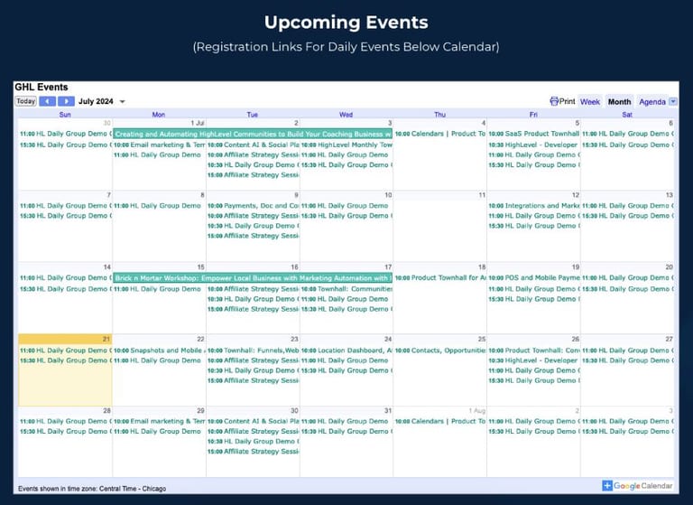 GoHighLevel Online Events