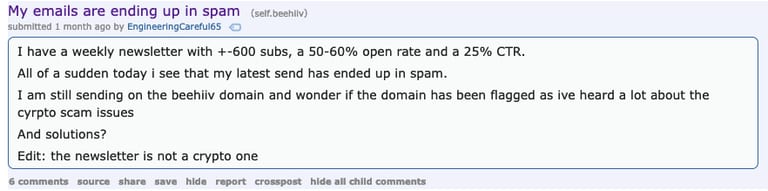 A Reddit post by EngineeringCareful65