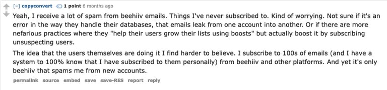 Reddit comment by copyconvert