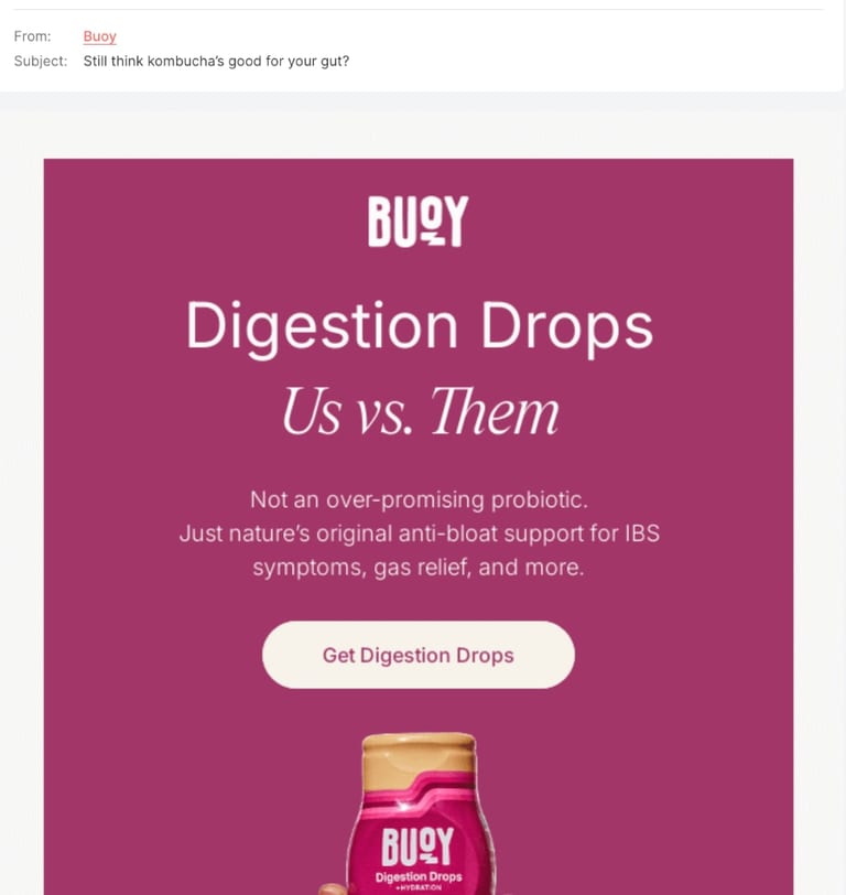 Curiosity piquer cold email example