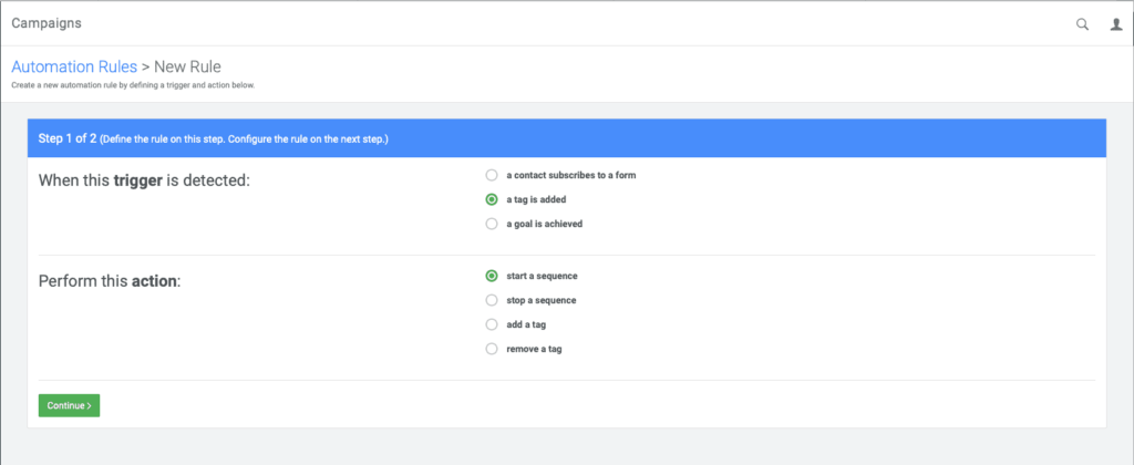 Campaign Stacking automation trigger