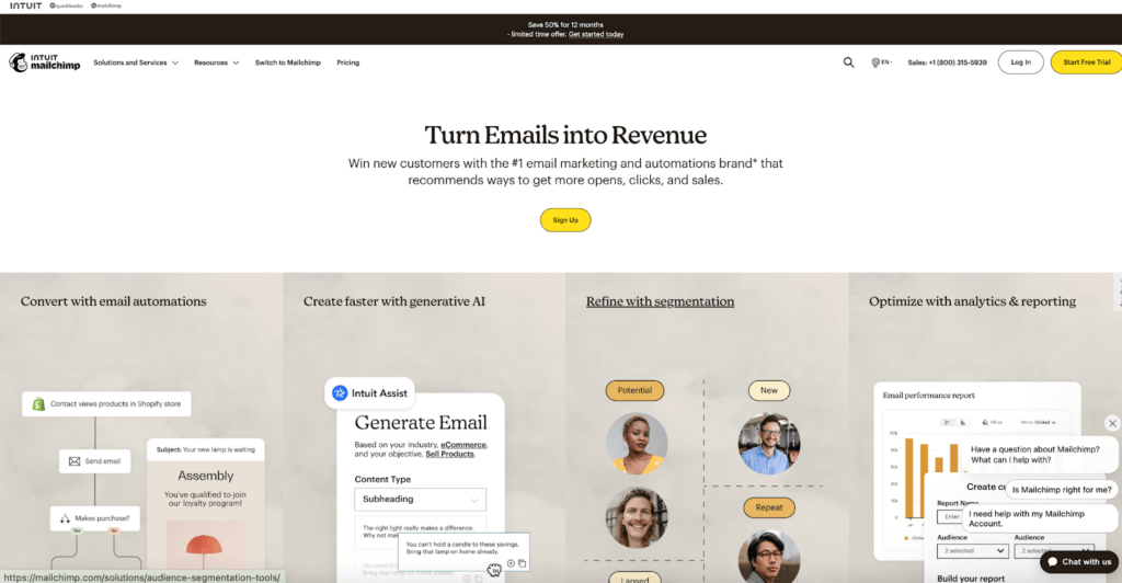 Mailchimp Homepage