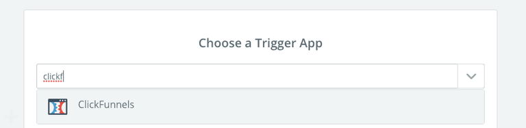 Zapier search for ClickFunnels