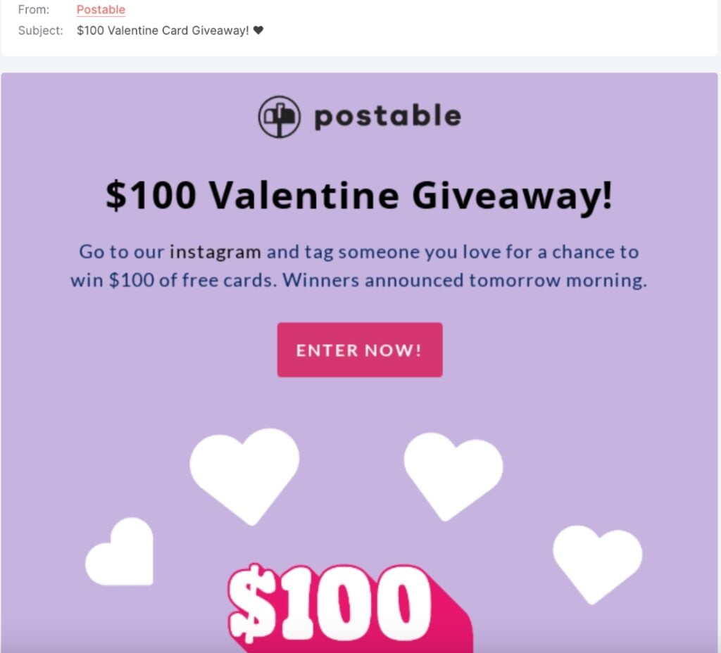 Valentines day email subject lines with numbers