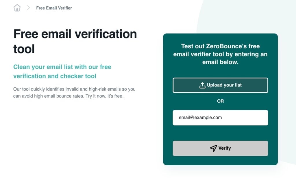 ZeroBounce Email Verifier